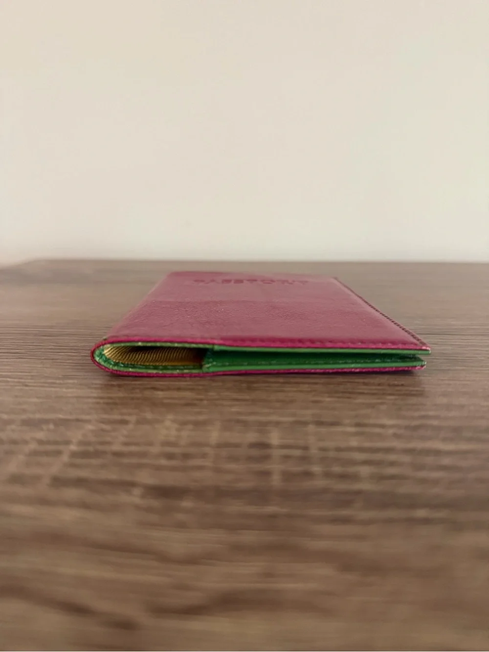 Tusk Fuchsia Siam Goatskin Leather Passport Cover